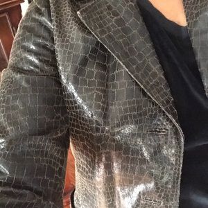 Leather 2 piece suit